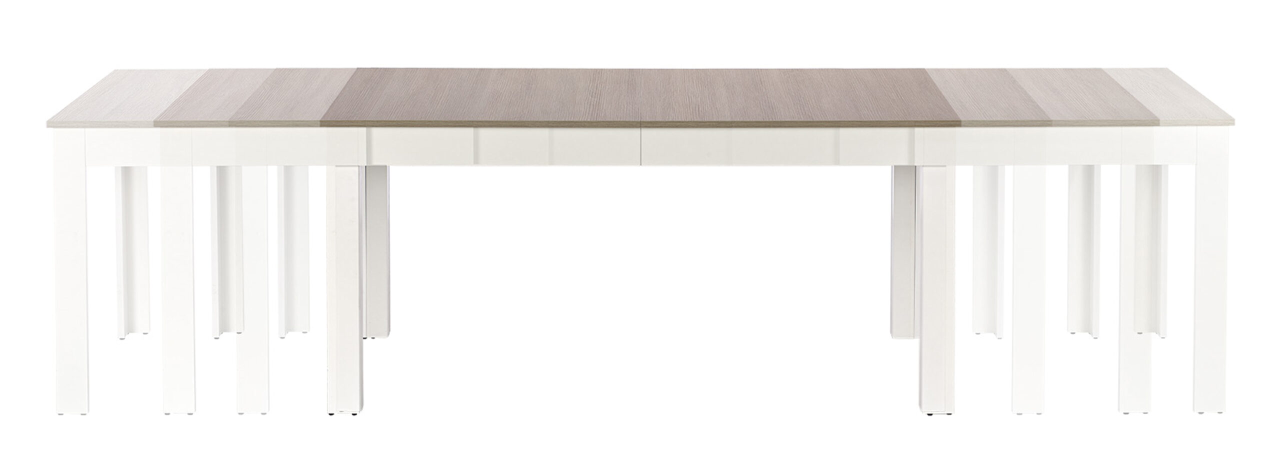 SEWERYN 160/300 cm stół kolor dąb sonoma / biały (160-300x90x76 cm) - obrazek 4
