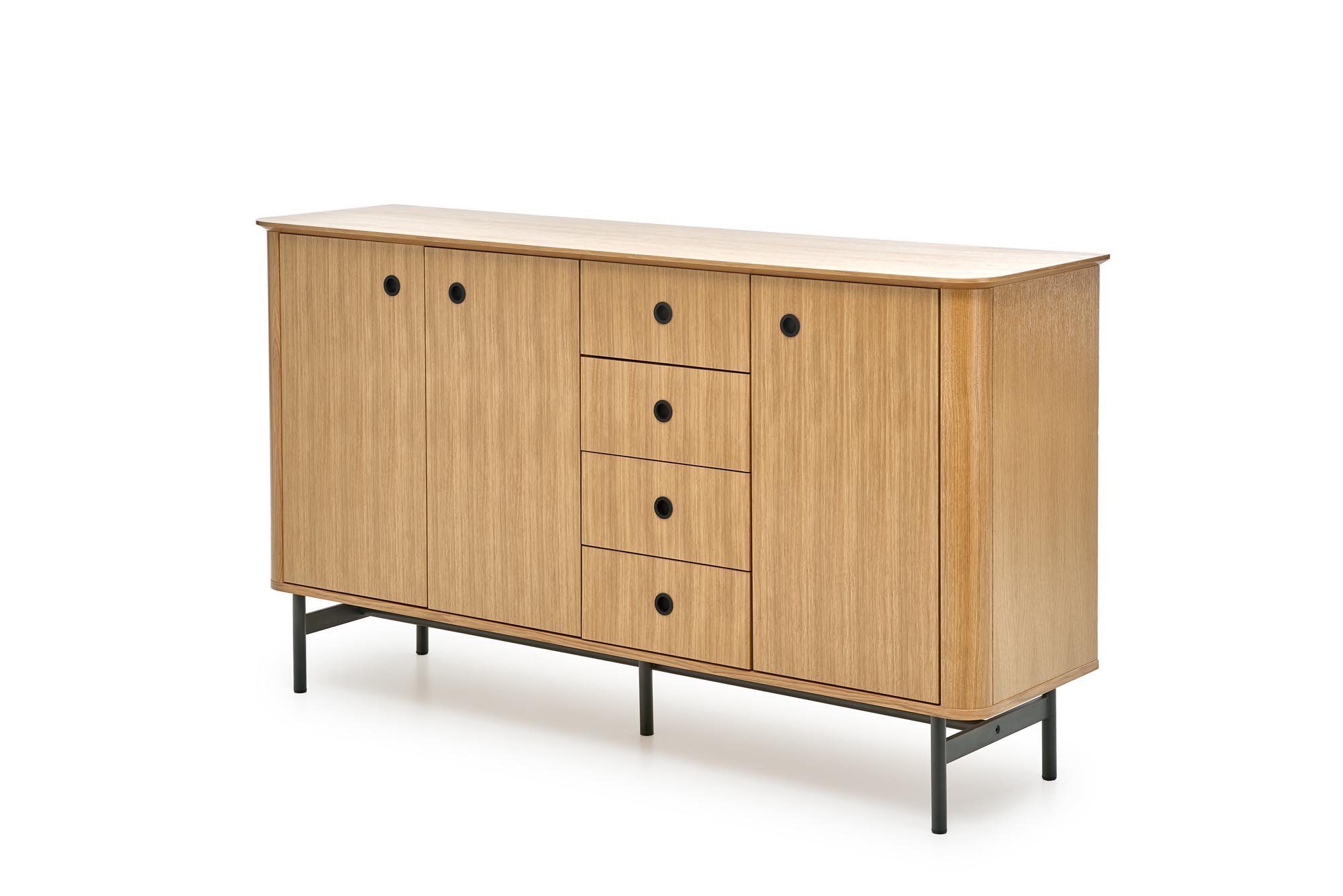 SMART komoda KM-1 dąb naturalny/czarny - obrazek 5