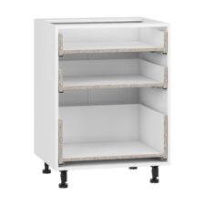 VENTO D3S-60/82 korpus, szafka dolna z szufladami, mechanizm Hettich biały