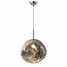 Lampa wisząca GLAM M srebrna 28 cm