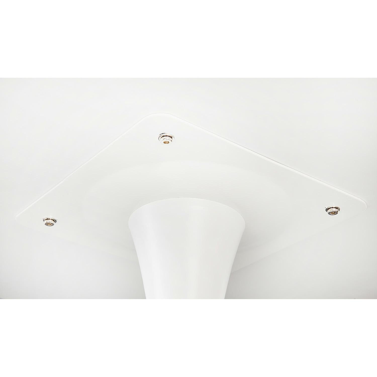 Stół okrągły Simplet Skinny White MDF metal biały 80 cm na 1 nodze - obrazek 9