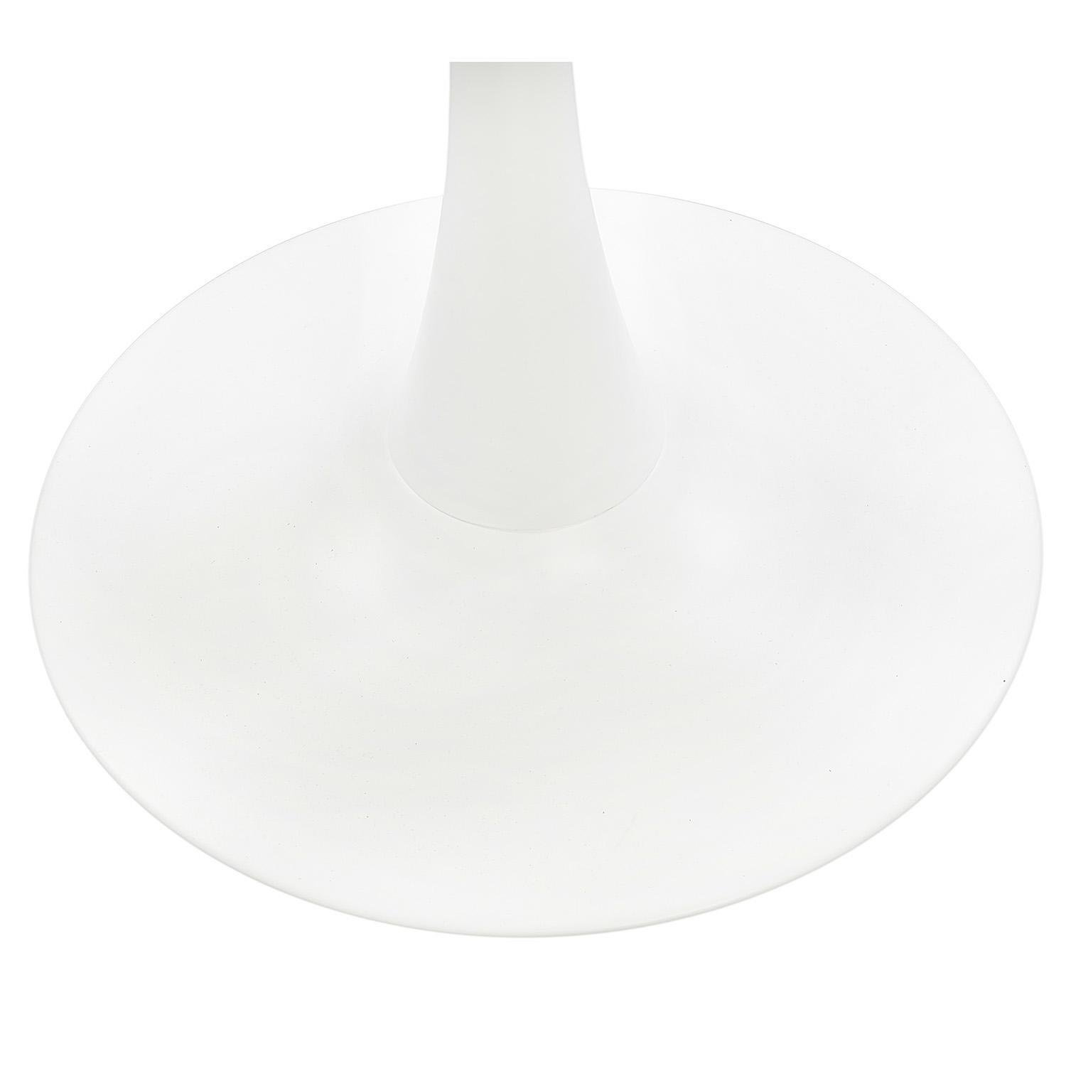Stół okrągły Simplet Skinny White MDF metal biały 80 cm na 1 nodze - obrazek 10
