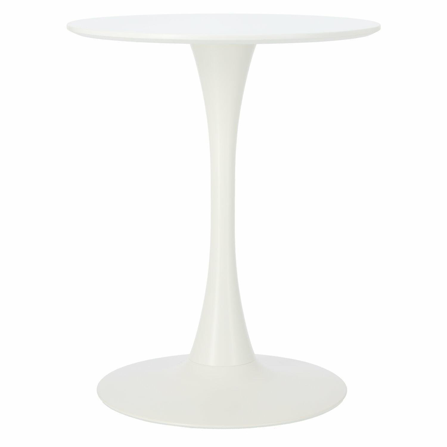 Stół okrągły Simplet Skinny White MDF metal biały 60 cm na 1 nodze - obrazek 6