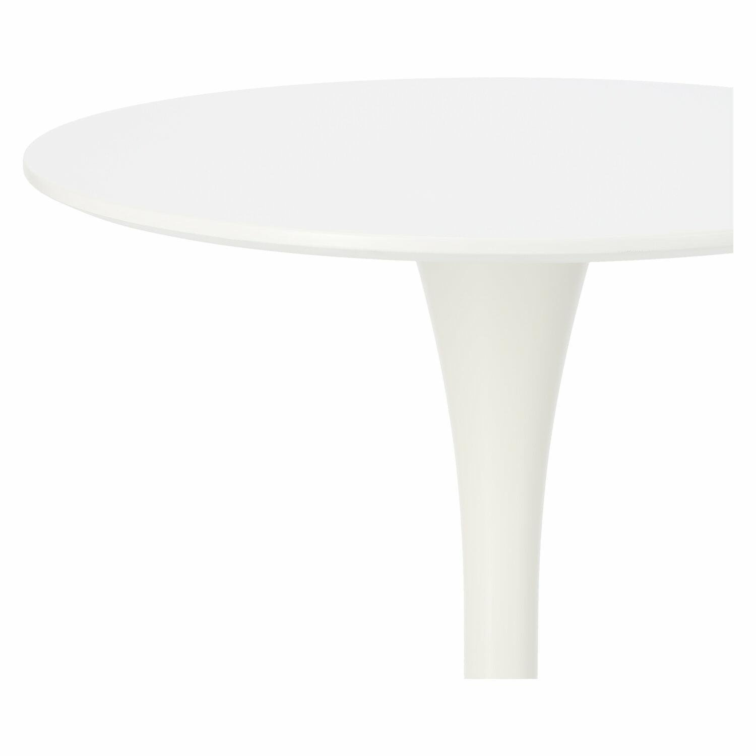Stół okrągły Simplet Skinny White MDF metal biały 60 cm na 1 nodze - obrazek 7