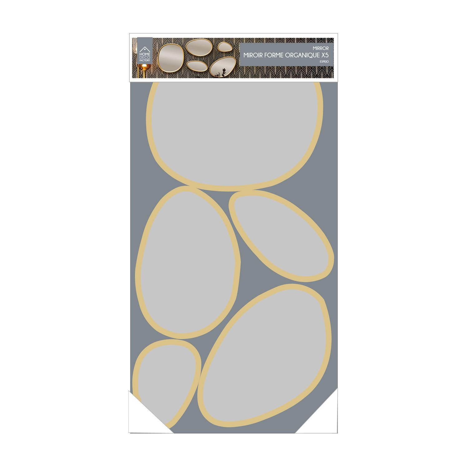 Zestaw 5 luster Organic Shape złote - obrazek 6