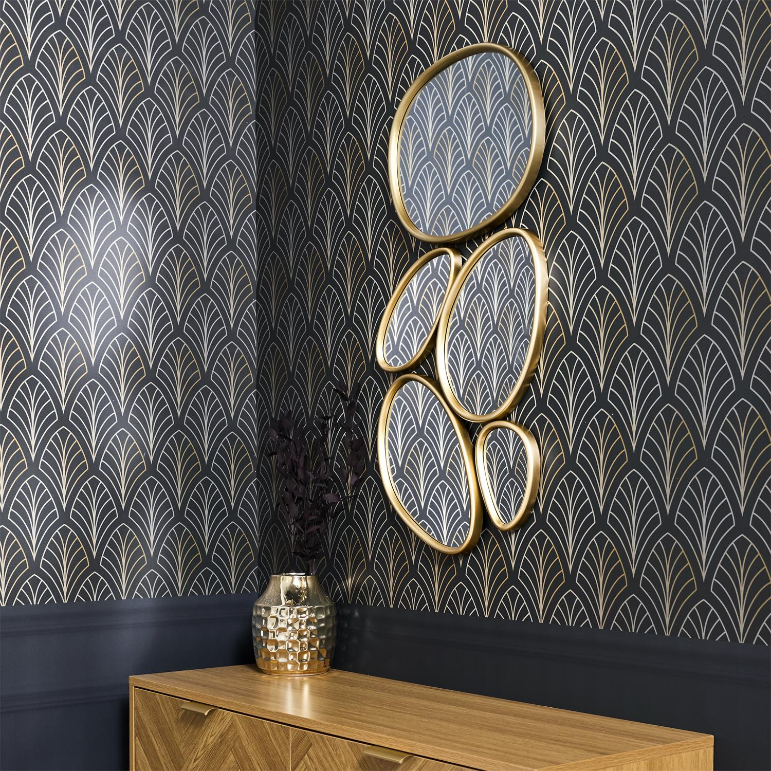 Zestaw 5 luster Organic Shape złote - obrazek 10