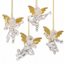 Zestaw 4 ozdób choinkowych / aniołki SHP ANGEL