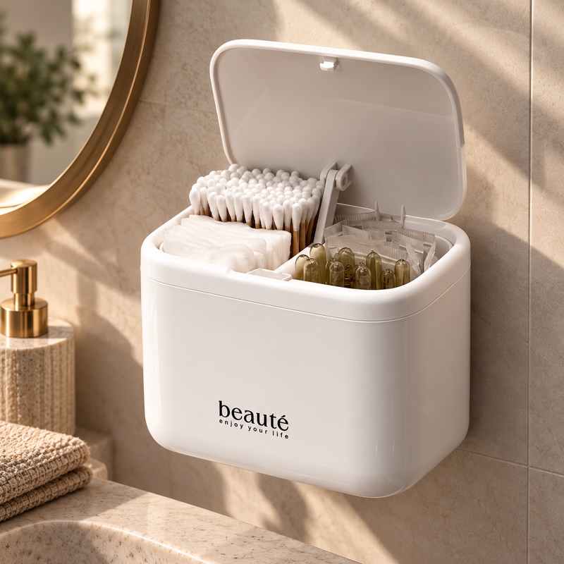 Pojemnik na patyczki SHP BEAUTY biały - obrazek 4