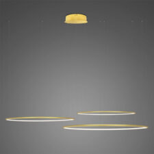 Lampa wisząca Ledowe Okręgi No.3 80cm 4k złota ściemnialna