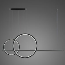 Lampa wisząca LINEA No.4 Φ60/40 cm czarna 3k z pilotem