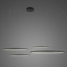 Lampa wisząca Ledowe Okręgi No.4 150cm 4k czarna