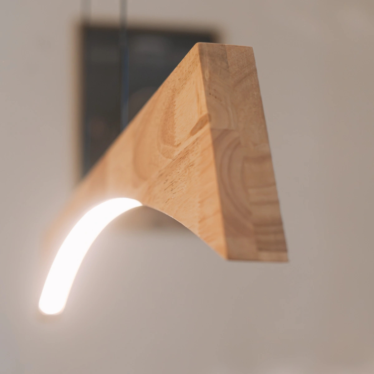 Lampa wisząca drewniana Hotaka No.2 120cm 3k ściemnialna z pilota Japandi - obrazek 4