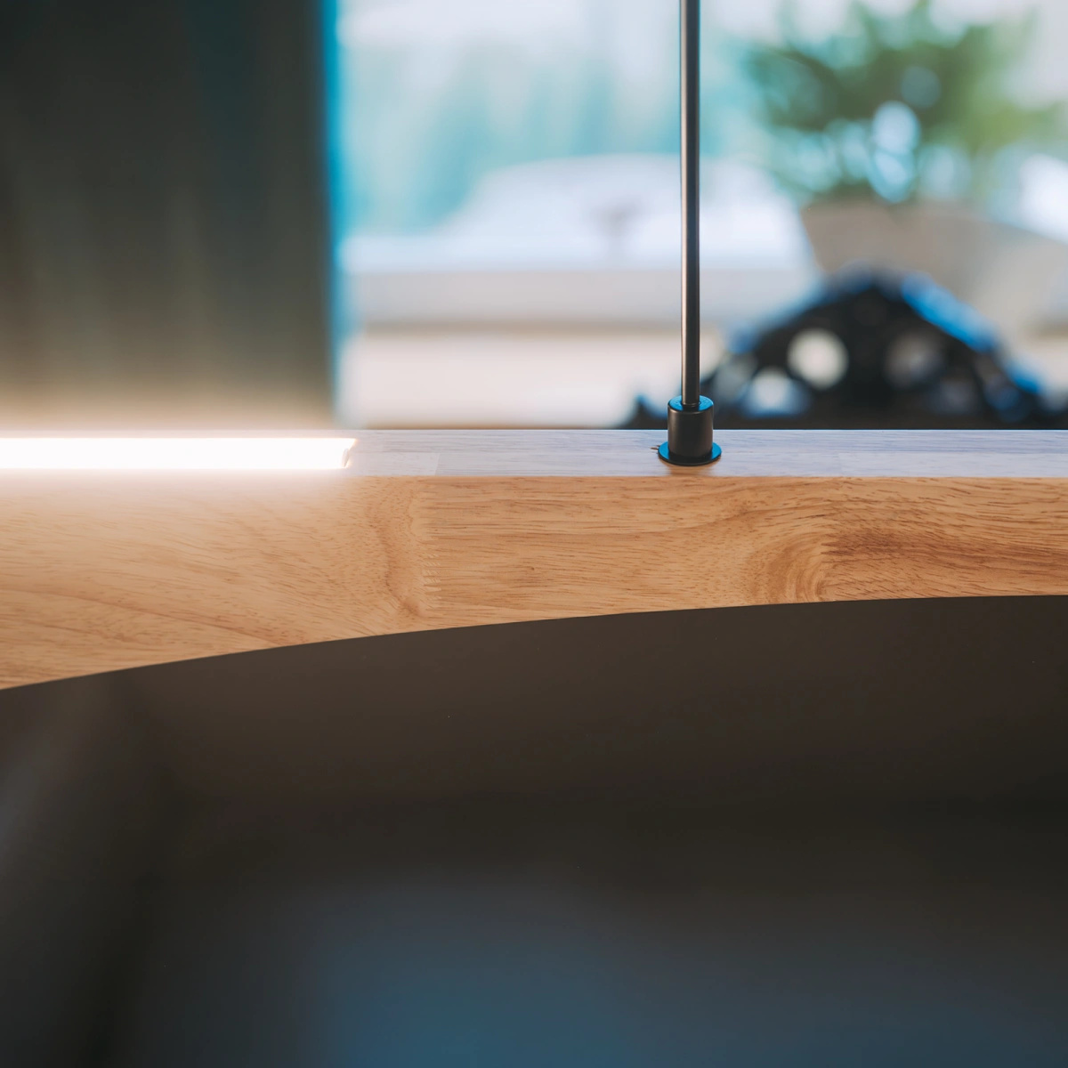 Lampa wisząca drewniana Hotaka No.2 120cm 3k ściemnialna z pilota Japandi - obrazek 6