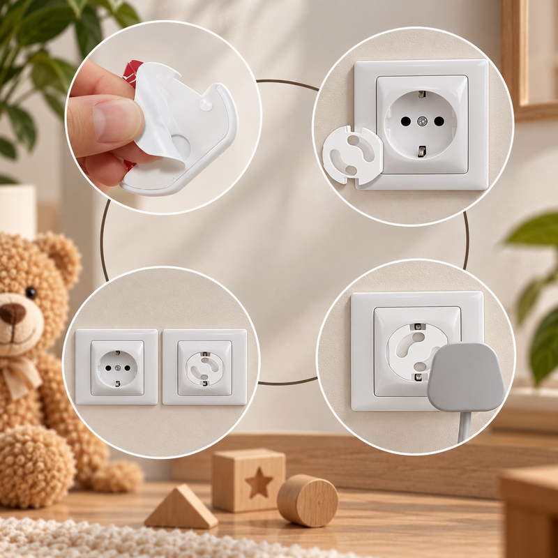 Zestaw 10 sztuk zabezpieczeń do gniazdka SHP Child Protect BUZZ biały - obrazek 4