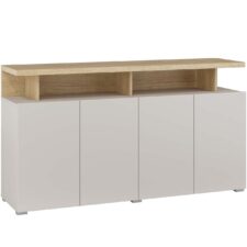 Komoda na nóżkach 153 cm SORIE 43 kaszmir / dąb carpenter jasny