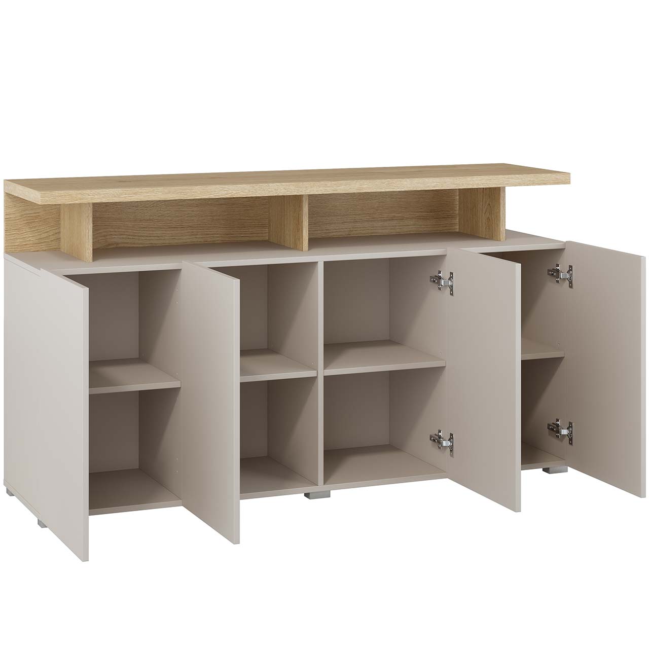 Komoda na nóżkach 153 cm SORIE 43 kaszmir / dąb carpenter jasny - obrazek 4