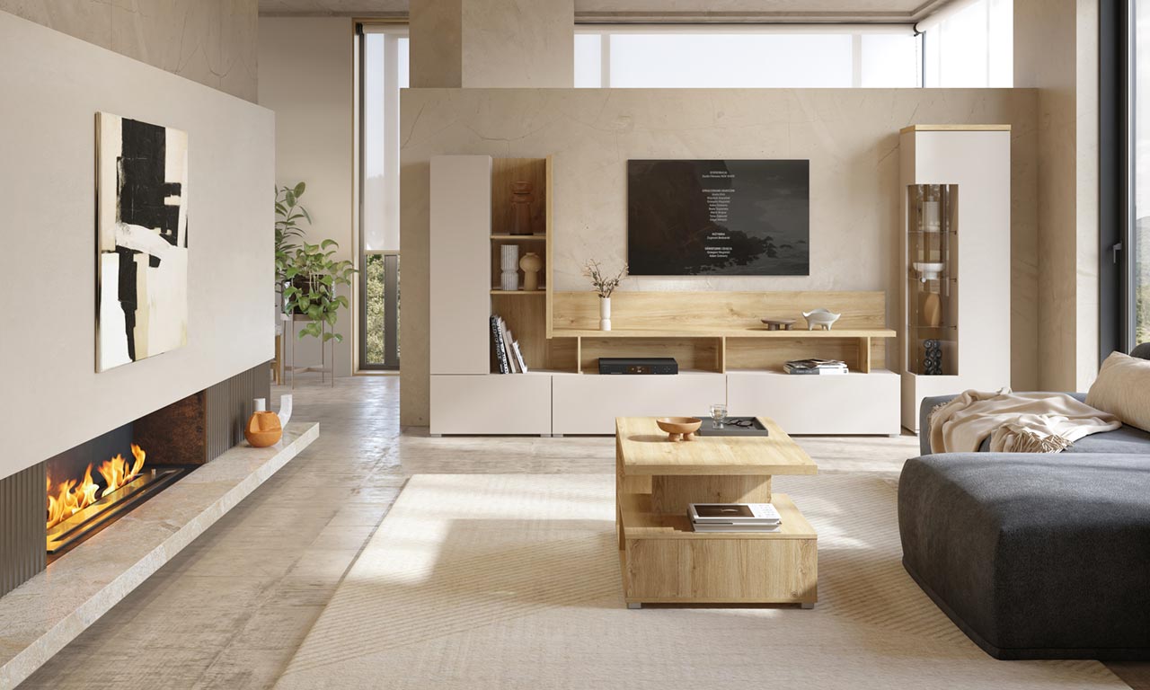 Ława do salonu 100x60 cm SORIE 99 dąb carpenter jasny - obrazek 7