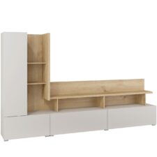 Meblościanka do salonu SORIE 09 kaszmir / dąb carpenter jasny